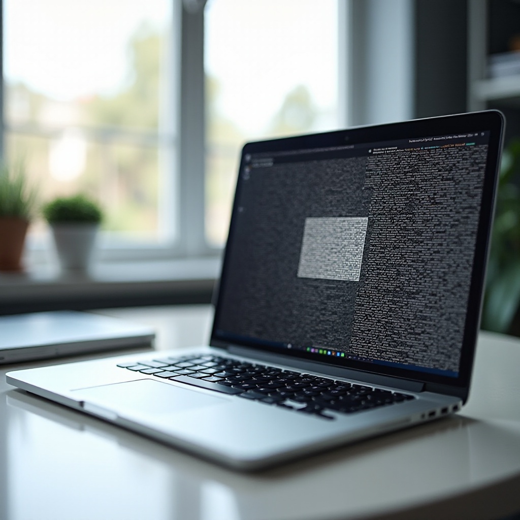 verpixelter Bildschirm am Laptop