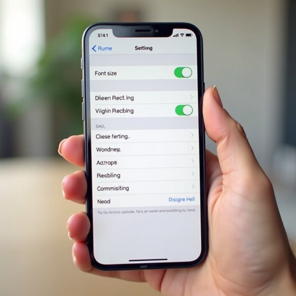 augmentation de la taille de la police sur l'iphone
